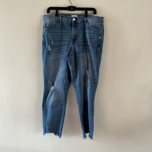 Classic Blue Distressed Women Jeans